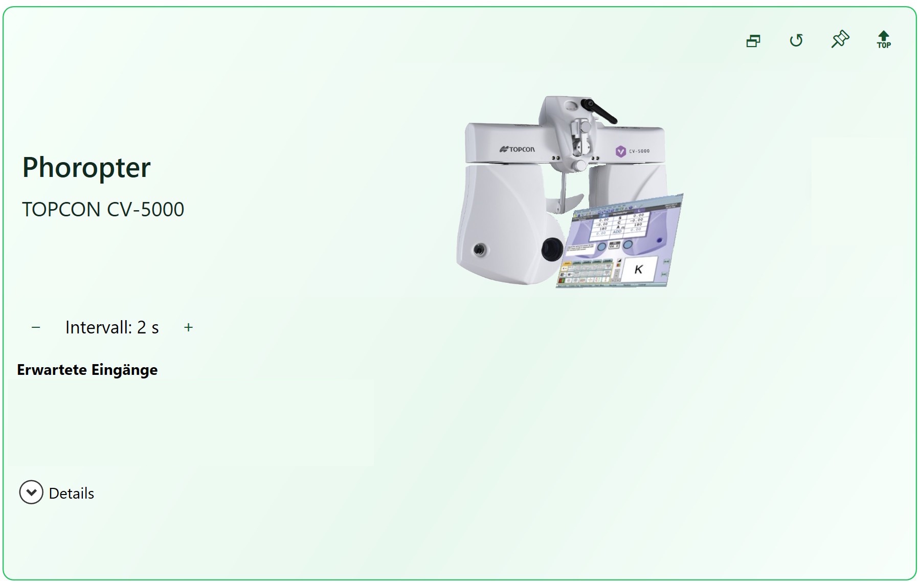 XDTBox Gerätekachel TOPCON CV-5000
